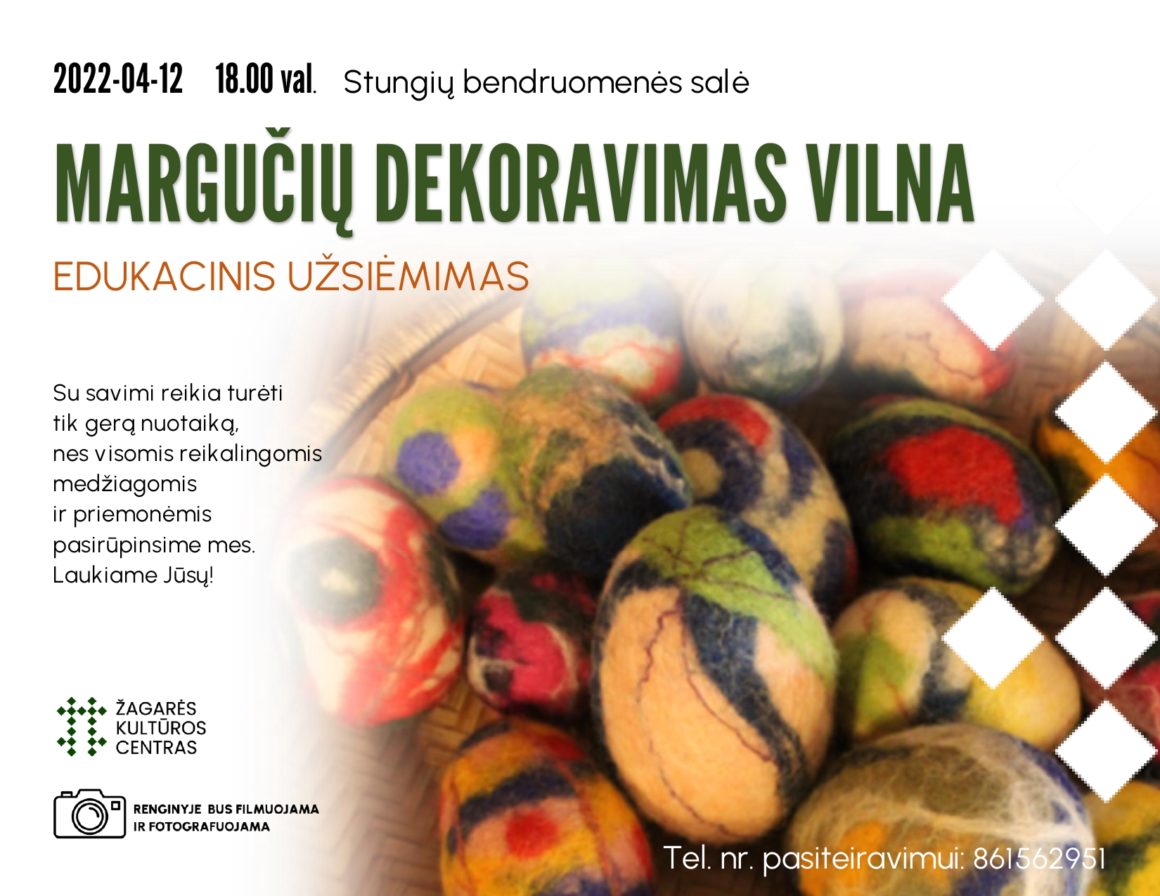 EDUKACINIS UŽSIĖMIMAS „MARGUČIŲ DEKORAVIMAS VILNA“