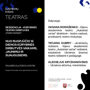 KŪRYBINĖS TEATRO DIRBTUVĖS KARTU SU AKTORIAIS IŠ UKRAINOS