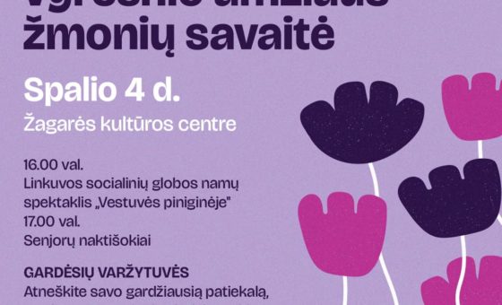 NACIONALINEI VYRESNIO AMŽIAUS ŽMONIŲ SAVAITEI PAMINĖTI