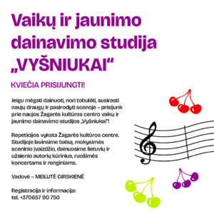 569443125_1262549262580397_3044298323449030539_n VAIKŲ IR JAUNIMO DAINAVIMO STUDIJA KVIEČIA!