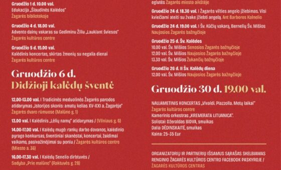 ŠVENTINIAI RENGINIAI ŽAGARĖJE