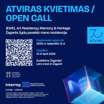 JEWEL ART RESIDENCY: MEMORY & HERITAGE / ŽAGARĖS ŽYDŲ PAVELDO MENO REZIDENCIJA – ATVIRAS KVIETIMAS (OPEN CALL)