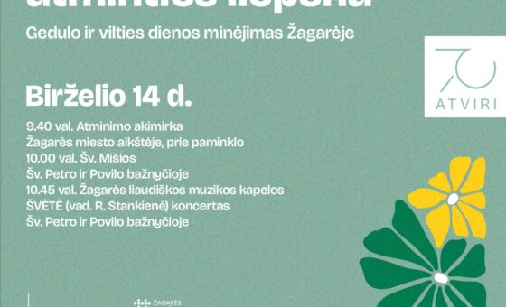 „NEUŽGESINTA ATMINTIES LIEPSNA“ / GEDULO IR VILTIES DIENA