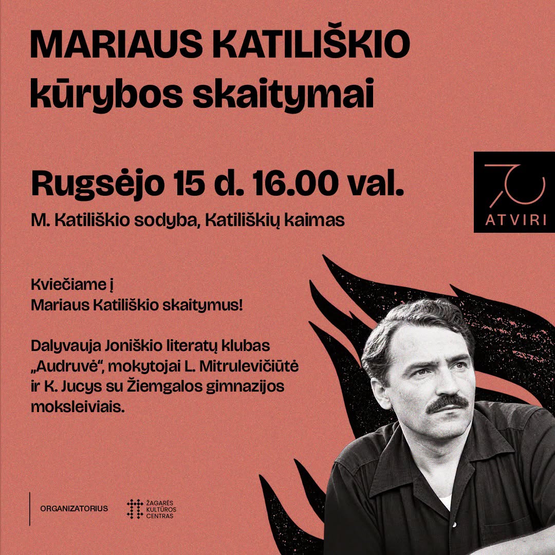 806473734_3666357413522066_7360049808577588786_n MARIAUS KATILIŠKIO KŪRYBOS SKAITYMAI