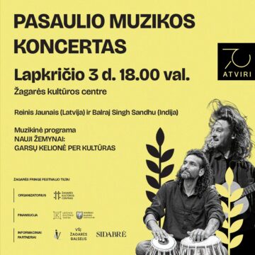 PASAULIO MUZIKOS KONCERTAS / REINIS JAUNAIS & BALRAJ SINGH SANDHU
